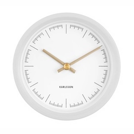 Uhr Karlsson Dense Rubberized White 12,5 cm