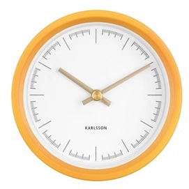 Clock Karlsson Dense Rubberised Ochre Yellow