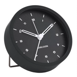 Wecker Karlsson Tinge Steel Black 9 cm