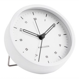 Wecker Karlsson Tinge Steel White 9 cm