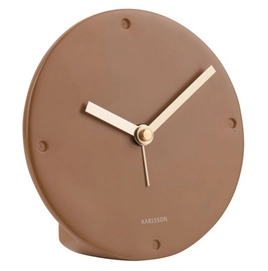 Wekker Karlsson Mantel Polyresin Caramel Brown 12 cm
