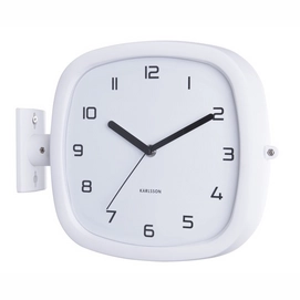 Uhr Karlsson Doubler Rubberized White 29 x 24,5 cm
