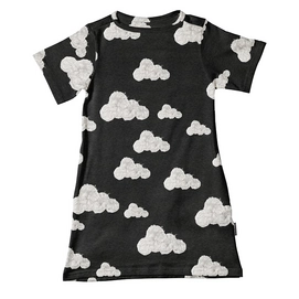 T-Shirt Kleid SNURK Cloud 9 Grey Black Kinder-Größe 116