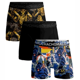 Caleçon Muchachomalo Men shorts King Kong Cuban Link Print/Print/Black (Pack de 3)