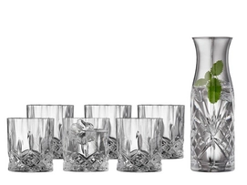 Karafset Lyngby Glas Krystal Melodia Clear 1 L (7-delig)