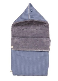 Voetenzak Koeka Oslo Teddystof Stormy Blue (3-Puntsgordel)