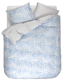 Taies d'oreiller Esprit Krisa Blue Satin de Coton (65 x 65 cm)