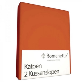 Kussenslopen Romanette Terra Pumpkin Rood (Katoen) (set van 2)