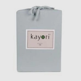 Topper Spannbettlaken Kayori Kyoto Silbergrau (Jersey)-1-persoons (70/80 x 200/210/220 cm)