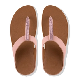 Slipper FitFlop Fino™ Crystal Toe Thong Dusky Pink