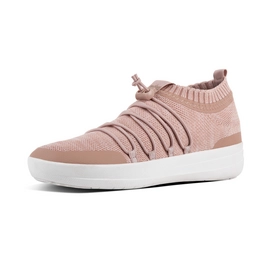 Sneaker FitFlop Uberknit Slip On Ghillie Neon Blush/Urban White Damen
