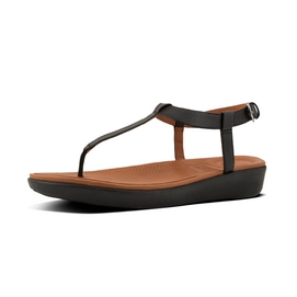 FitFlop Tia Toe Thong Leather Black