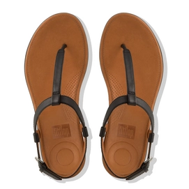 Sandaal FitFlop Tia™ Toe Thong Leather Black