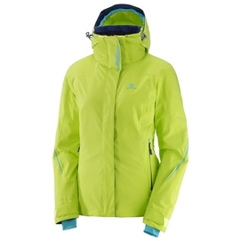 Skijacke Salomon Brilliant Jacket Acid Lime Damen