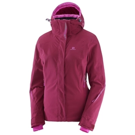 Skijacke Salomon Brilliant Beet Red Damen