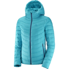 Winterjas Salomon Halo Down Hoodie Women Blue Bird