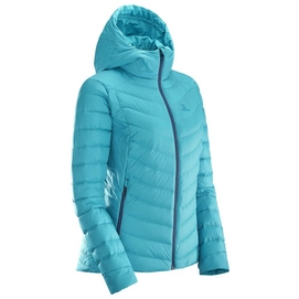 Winterjas Salomon Halo Down Hoodie Women Blue Bird
