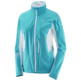 Jacke Salomon Lightning Softshell Blue Bird White Damen