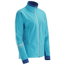 Ski Jas Salomon Lightning Warm Softshell Jacket Women Blue Bird