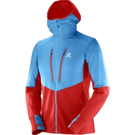 Winterjacke Salomon Drifter Air Mid Hoodie Rot/Blau Herren