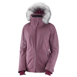 Skijacke Salomon Weekend Jacket Fig Heather Damen