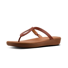 FitFlop Strata Toe Thong Leather Cognac