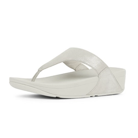 FitFlop Lulu Toe-Thong Shimmer Check Stone