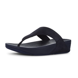 FitFlop Lulu Toe-Thong Shimmer Check Midnight Navy