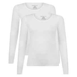 T-Shirt Bamboo Basics Women Lara White (Lot de 2)-XL