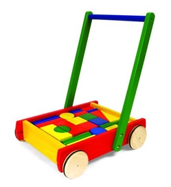 Houten blokkenwagen