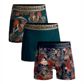 Boxershort Muchachomalo Men Shorts Las Vegas Japan Print/Print/Green (3-Pack)