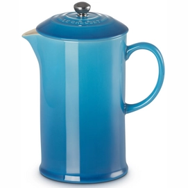 Koffiepot Le Creuset met Pers Marseilleblauw 22 cm