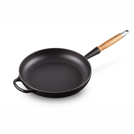 Frying Pan Le Creuset w/ Wooden Handle Black 28 cm