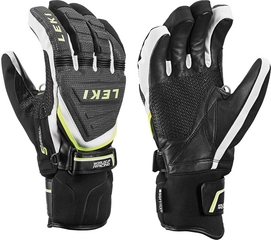 Gloves Leki Race Coach C-Tech S Black White Yellow
