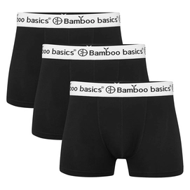 Boxershort Bamboo Basics Men Liam Black White Waistband (3-Delig)