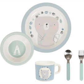 Melamine Eetsetje Adventure Little Dutch Blauw (5-delig)