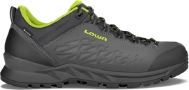 Wandelschoen Lowa Men Explorer II GTX Low Wide Anthracite Lime