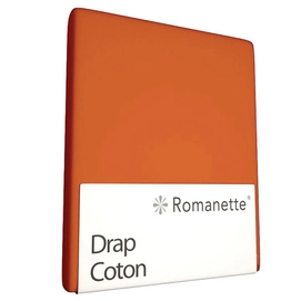 Drap Romanette Rouge Terre (Coton)