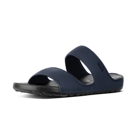 Sandaal FitFlop Men Lido Double Slide Sandals In Neoprene Midnight Navy-Schoenmaat 44