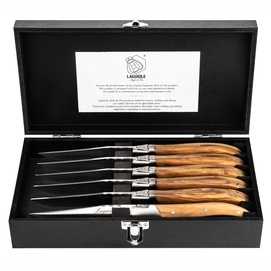 Steak Knife Laguiole Style de Vie Luxury Line Olive Wood (6 pc)