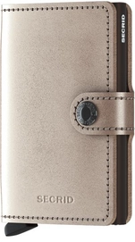 Portemonnee Secrid Miniwallet Metallic Champagne-Brown
