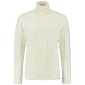 Pull-Over Blue Loop Men Essential Cable Sweater White