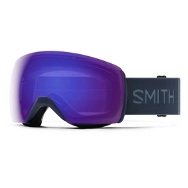 Masque de Ski Smith Skyline XL French Navy / ChromaPop Photochromic Red Mirror