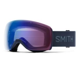 Masque de Ski Smith Skyline XL French Navy / ChromaPop Sun Platinum Mirror