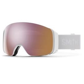 Masque de Ski Smith 4D Mag White Vapor / ChromaPop Everyday Rose Gold / ChromaPop Storm Rose Flash