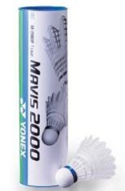 Badminton Shuttle Yonex Mavis 2000 Middle Wit (Koker van 6)