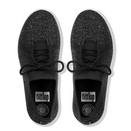 Sneaker FitFlop Crystal™ Uberknit F-Sporty Black