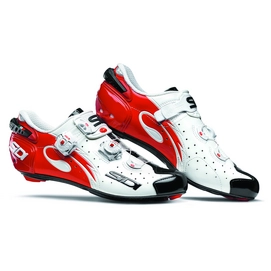 Wielrenschoen Sidi Wire Carbon Lucido White Black Red