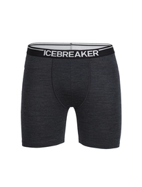Boxershort Icebreaker Mens Anatomica Long Boxers Jet Heather Black