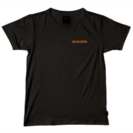 T-Shirt SNURK Uni Unisex Black Fluo Coral Logo-S